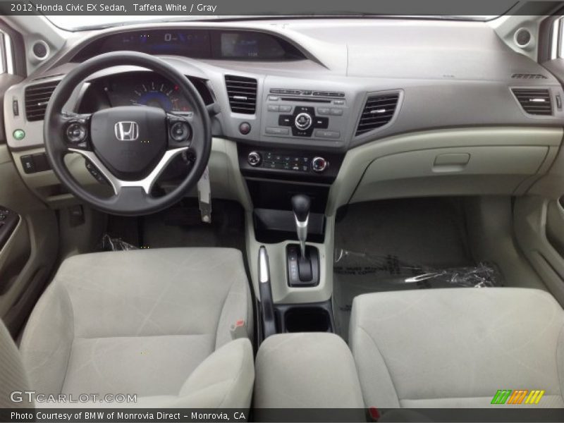 Taffeta White / Gray 2012 Honda Civic EX Sedan