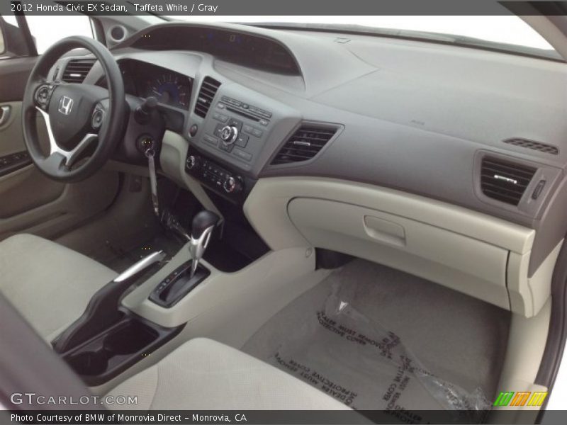 Taffeta White / Gray 2012 Honda Civic EX Sedan