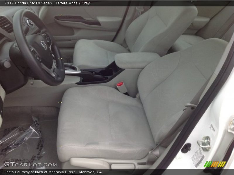 Taffeta White / Gray 2012 Honda Civic EX Sedan