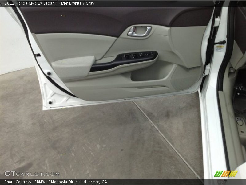 Taffeta White / Gray 2012 Honda Civic EX Sedan