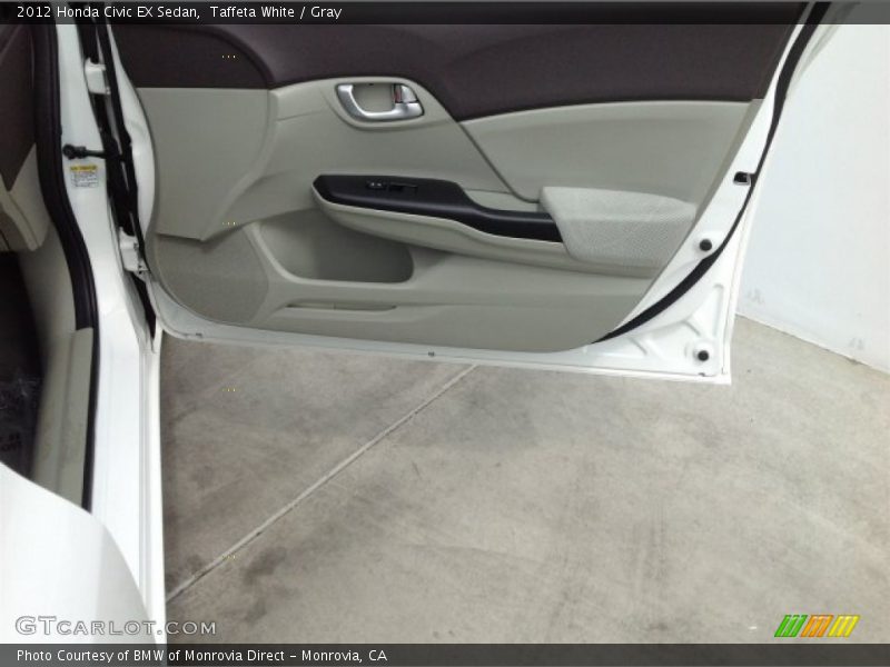 Taffeta White / Gray 2012 Honda Civic EX Sedan