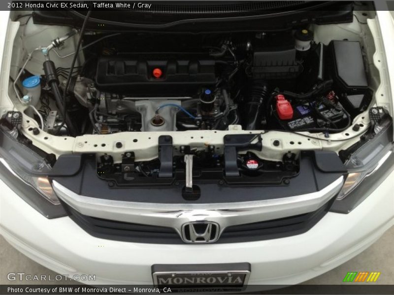 Taffeta White / Gray 2012 Honda Civic EX Sedan