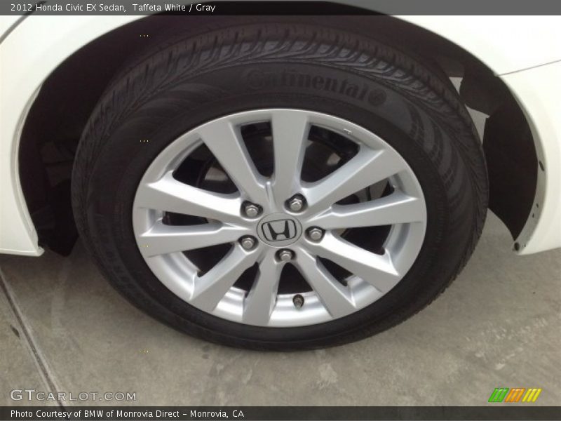 Taffeta White / Gray 2012 Honda Civic EX Sedan