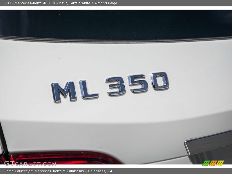 Arctic White / Almond Beige 2012 Mercedes-Benz ML 350 4Matic