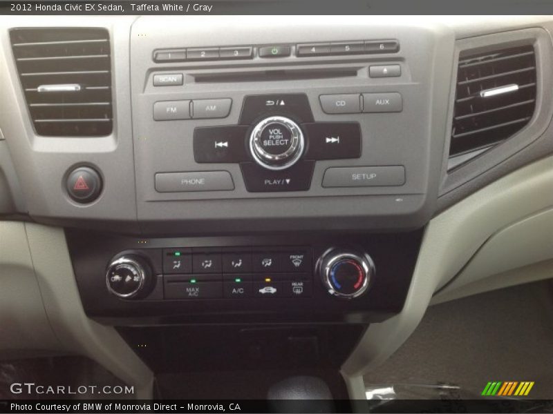 Taffeta White / Gray 2012 Honda Civic EX Sedan