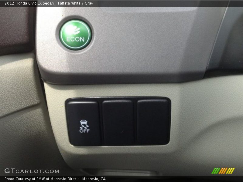 Taffeta White / Gray 2012 Honda Civic EX Sedan