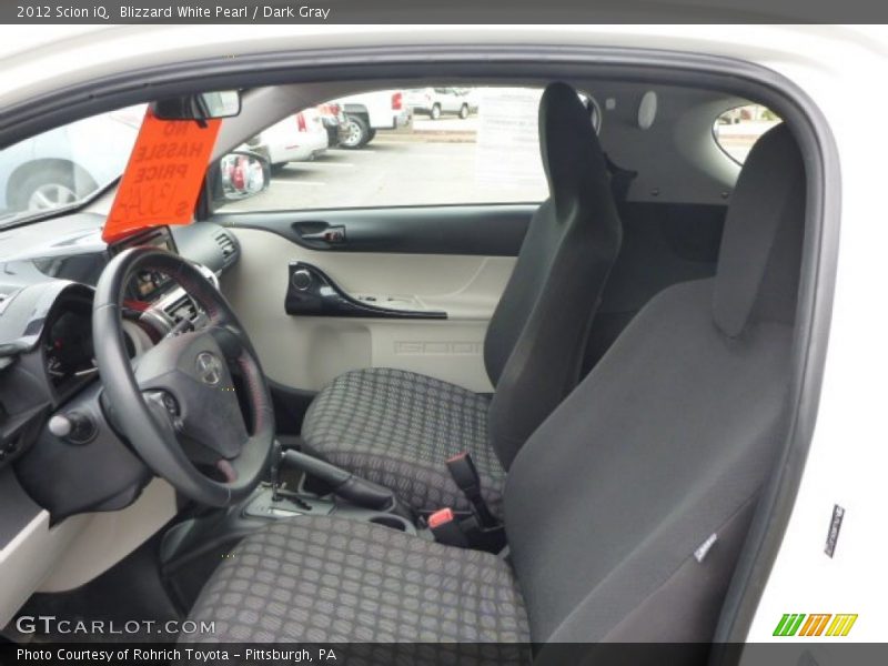 Blizzard White Pearl / Dark Gray 2012 Scion iQ
