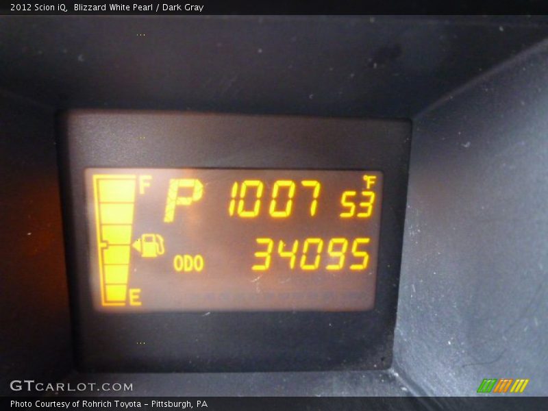 Blizzard White Pearl / Dark Gray 2012 Scion iQ