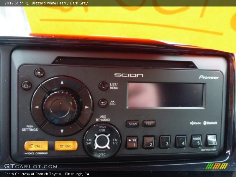 Blizzard White Pearl / Dark Gray 2012 Scion iQ