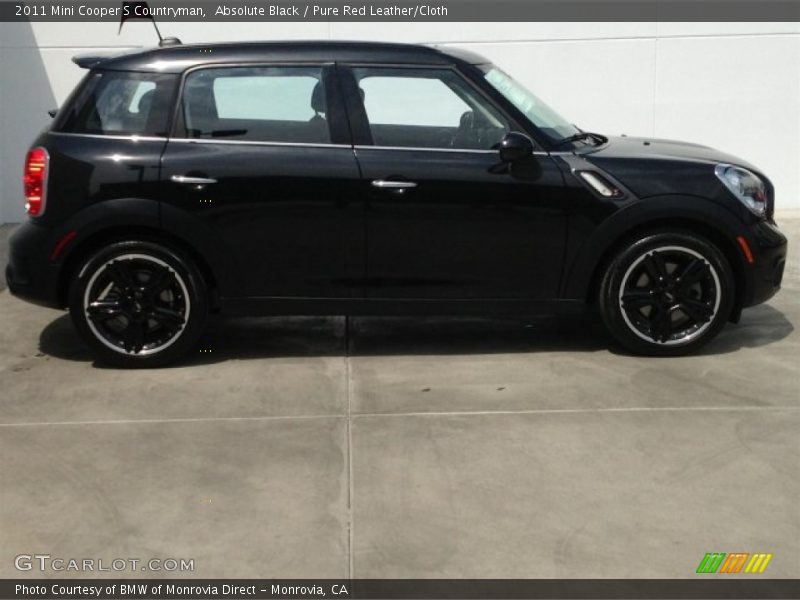 Absolute Black / Pure Red Leather/Cloth 2011 Mini Cooper S Countryman
