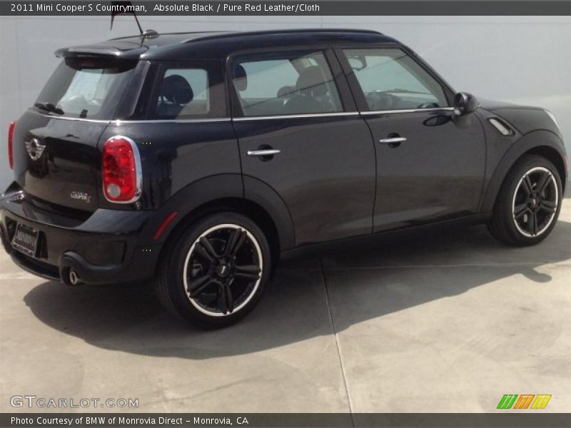 Absolute Black / Pure Red Leather/Cloth 2011 Mini Cooper S Countryman