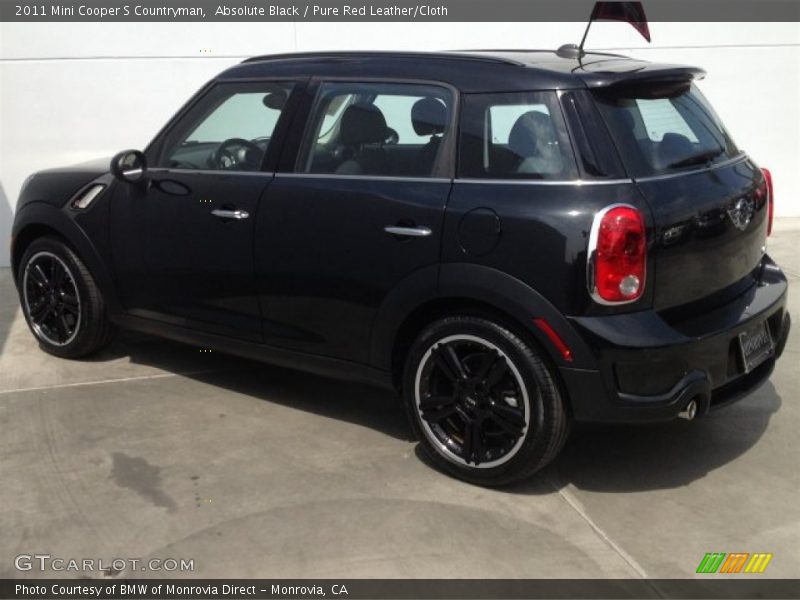 Absolute Black / Pure Red Leather/Cloth 2011 Mini Cooper S Countryman