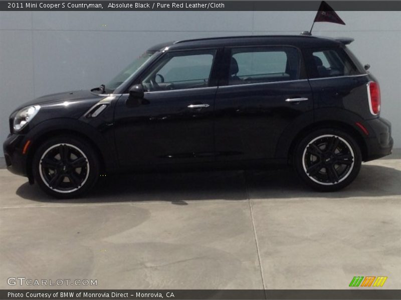 Absolute Black / Pure Red Leather/Cloth 2011 Mini Cooper S Countryman