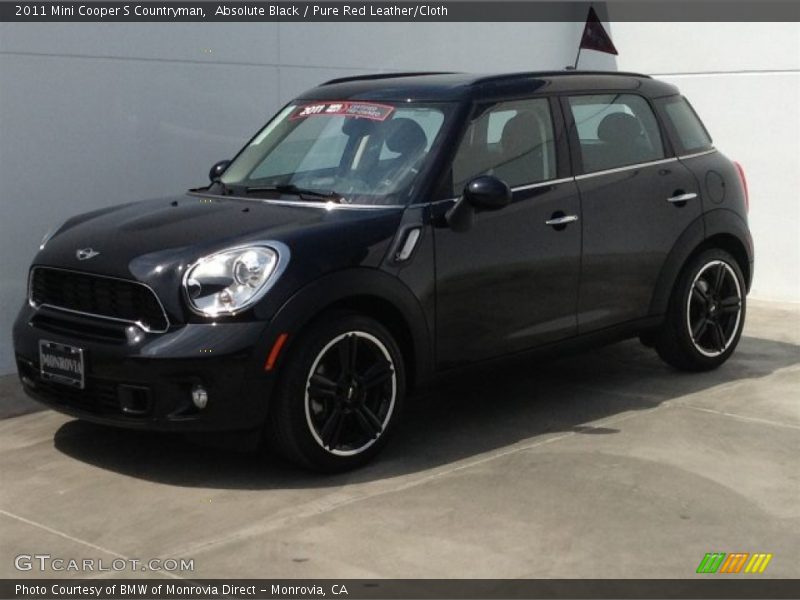 Absolute Black / Pure Red Leather/Cloth 2011 Mini Cooper S Countryman