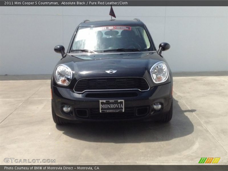 Absolute Black / Pure Red Leather/Cloth 2011 Mini Cooper S Countryman
