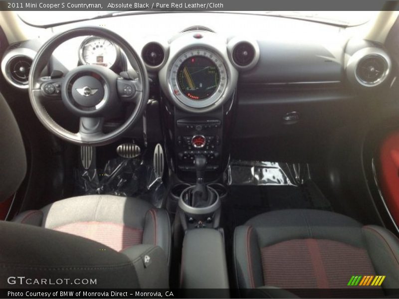 Absolute Black / Pure Red Leather/Cloth 2011 Mini Cooper S Countryman