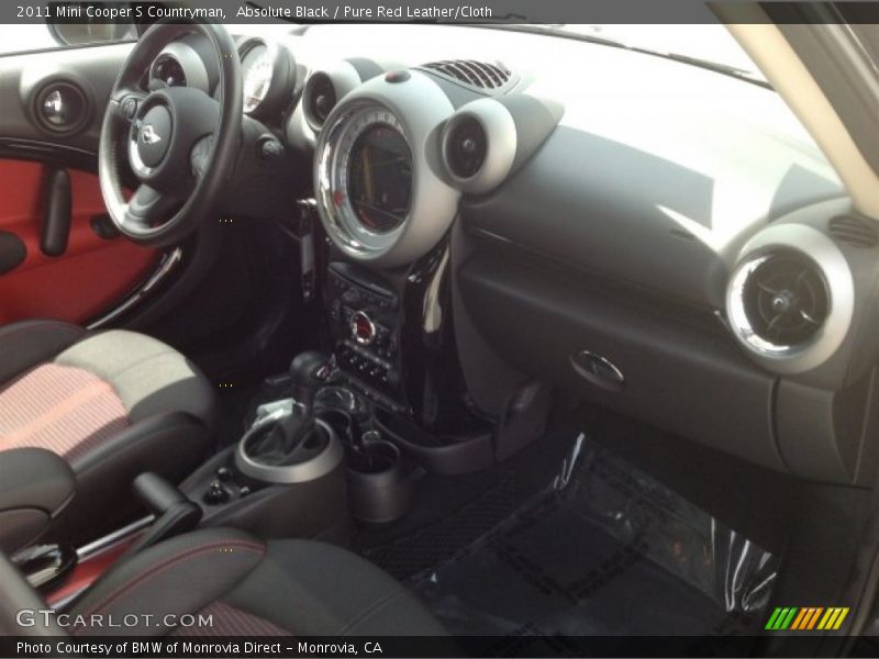 Absolute Black / Pure Red Leather/Cloth 2011 Mini Cooper S Countryman