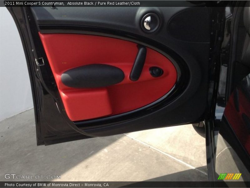 Absolute Black / Pure Red Leather/Cloth 2011 Mini Cooper S Countryman