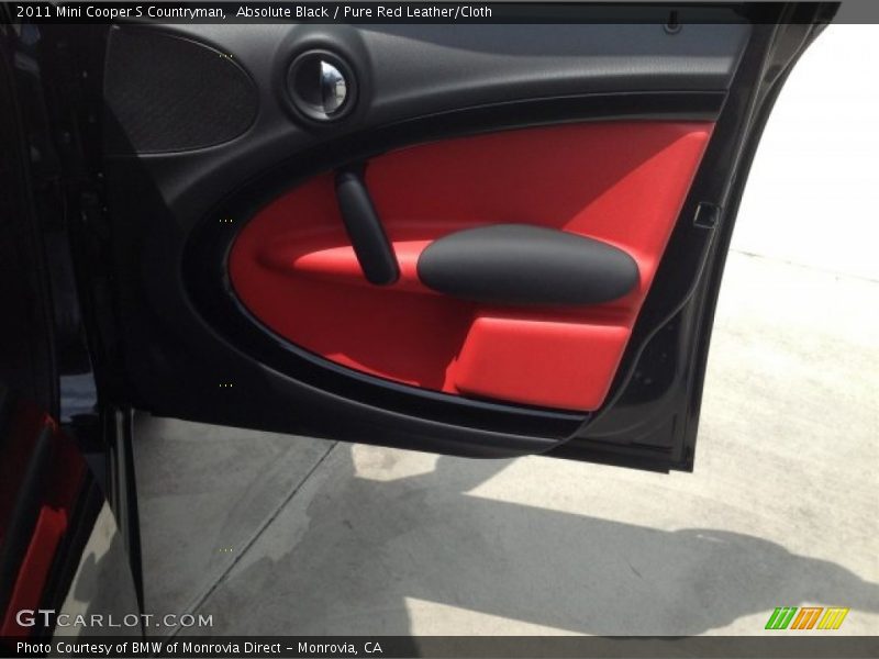 Absolute Black / Pure Red Leather/Cloth 2011 Mini Cooper S Countryman