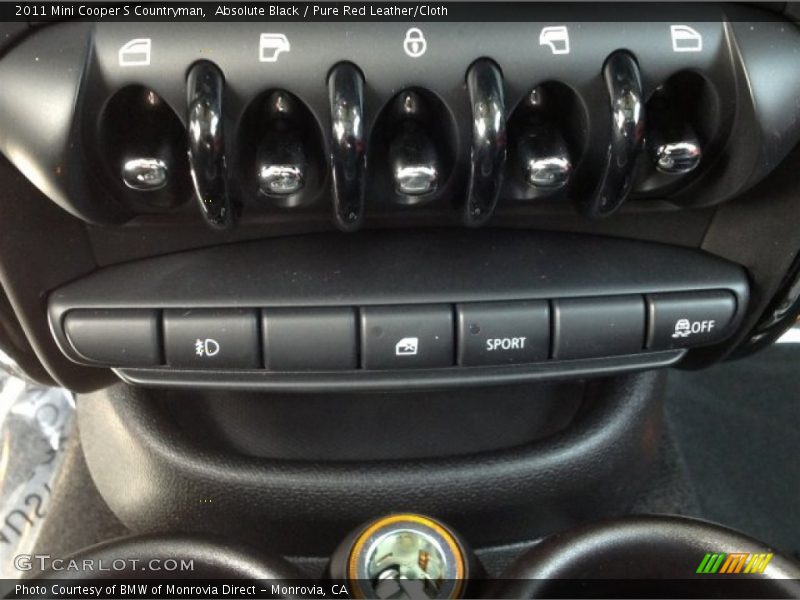 Absolute Black / Pure Red Leather/Cloth 2011 Mini Cooper S Countryman