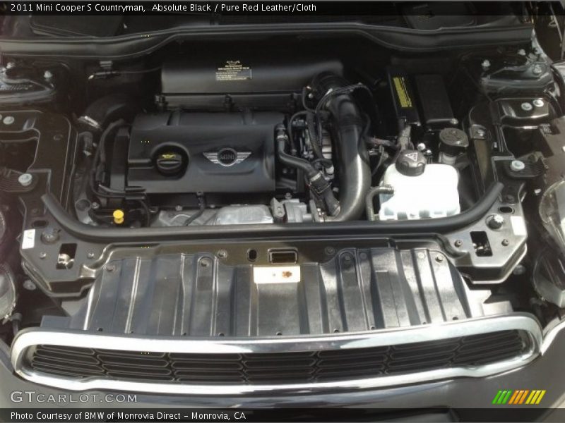 Absolute Black / Pure Red Leather/Cloth 2011 Mini Cooper S Countryman
