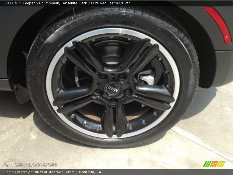 Absolute Black / Pure Red Leather/Cloth 2011 Mini Cooper S Countryman