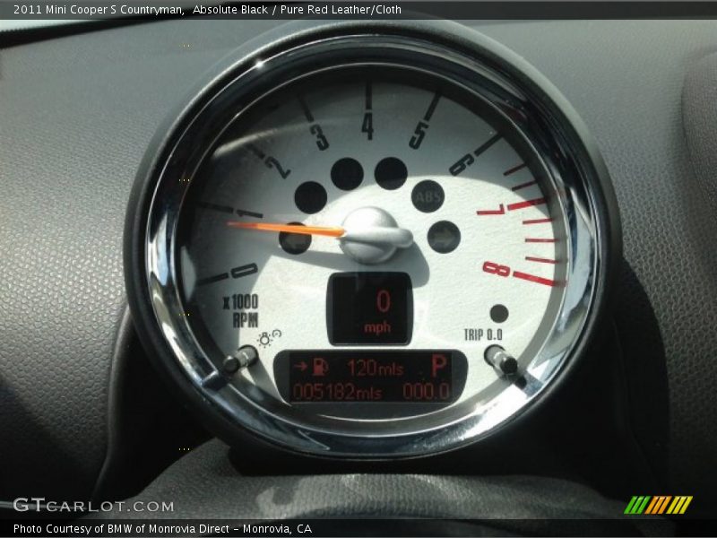 Absolute Black / Pure Red Leather/Cloth 2011 Mini Cooper S Countryman