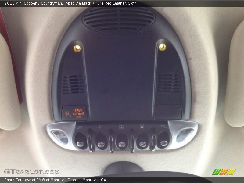 Absolute Black / Pure Red Leather/Cloth 2011 Mini Cooper S Countryman