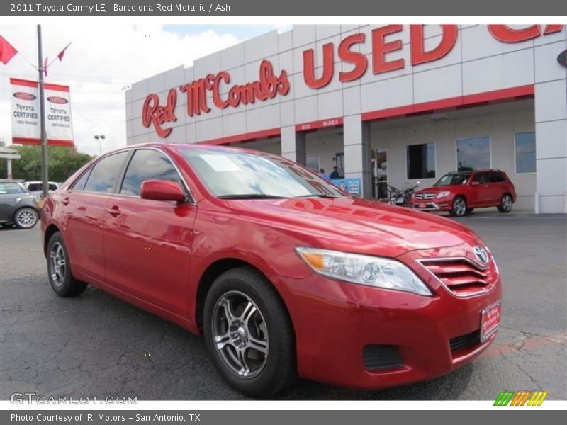 Barcelona Red Metallic / Ash 2011 Toyota Camry LE