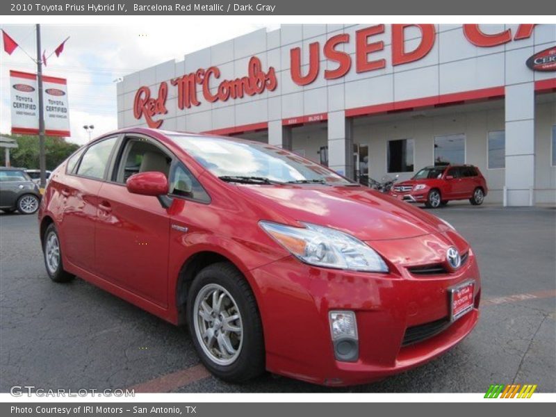 Barcelona Red Metallic / Dark Gray 2010 Toyota Prius Hybrid IV