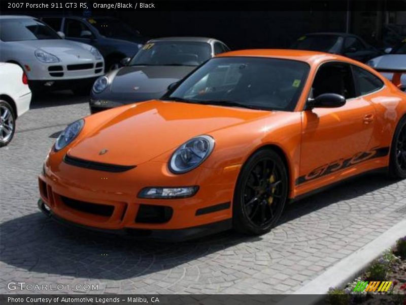 Orange/Black / Black 2007 Porsche 911 GT3 RS