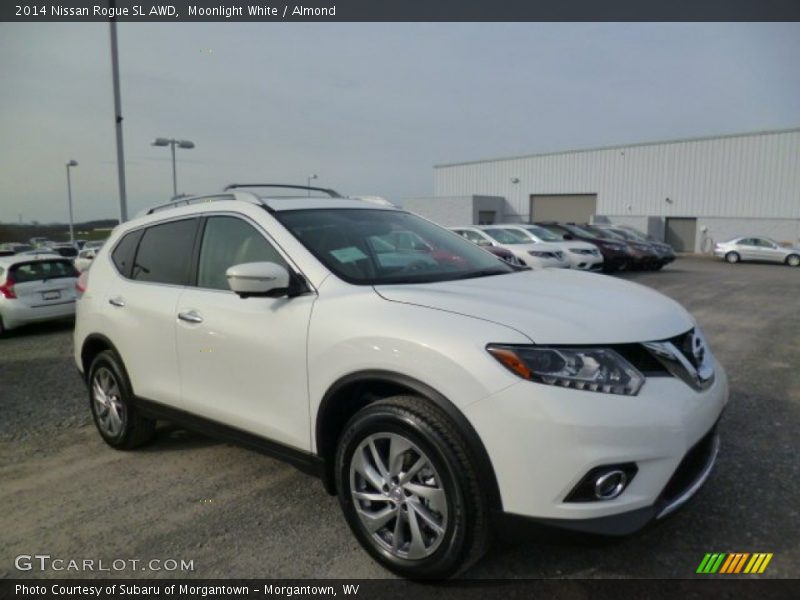 Moonlight White / Almond 2014 Nissan Rogue SL AWD