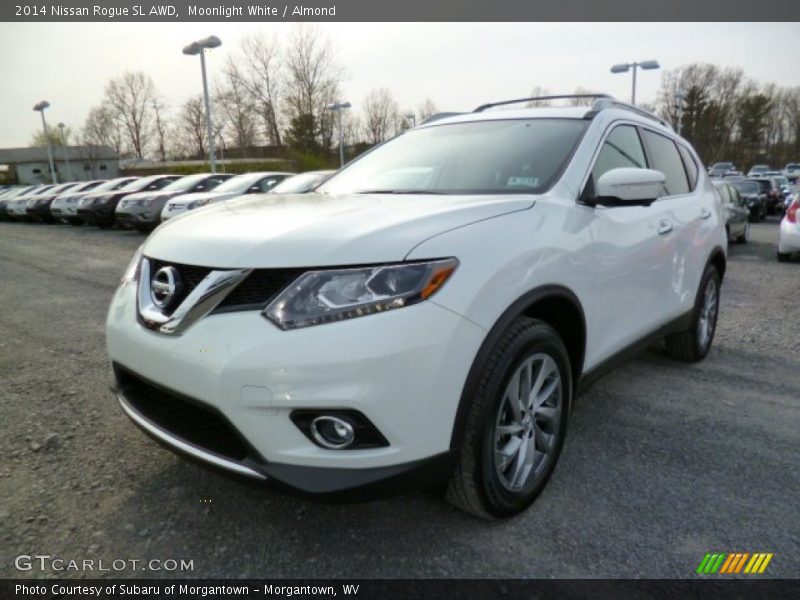 Moonlight White / Almond 2014 Nissan Rogue SL AWD