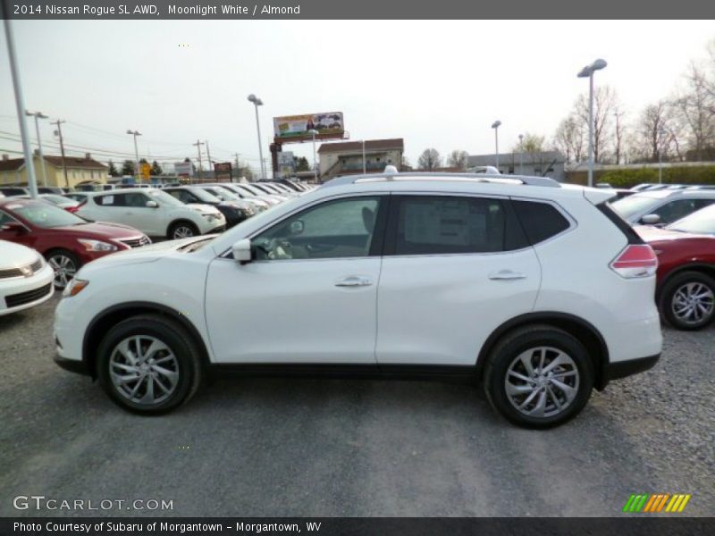 Moonlight White / Almond 2014 Nissan Rogue SL AWD