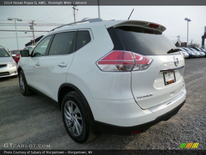 Moonlight White / Almond 2014 Nissan Rogue SL AWD