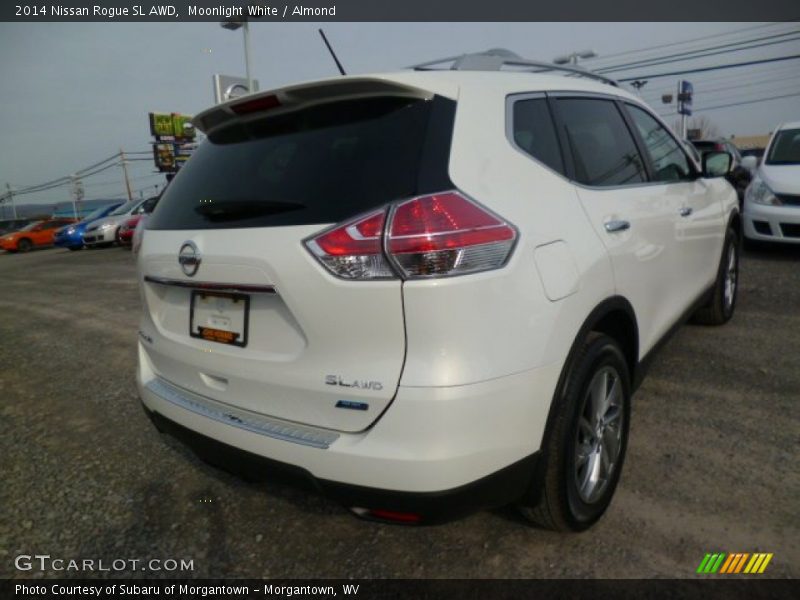 Moonlight White / Almond 2014 Nissan Rogue SL AWD
