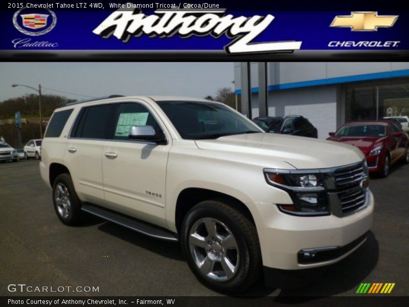 White Diamond Tricoat / Cocoa/Dune 2015 Chevrolet Tahoe LTZ 4WD