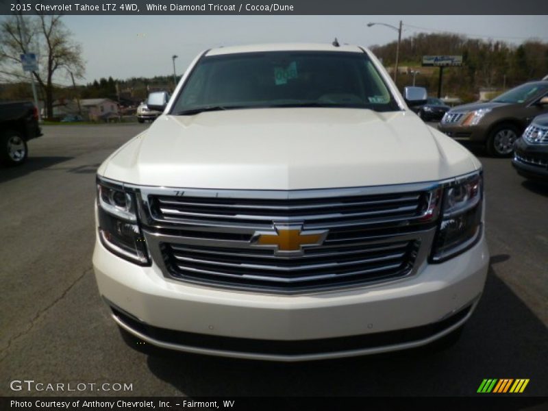White Diamond Tricoat / Cocoa/Dune 2015 Chevrolet Tahoe LTZ 4WD