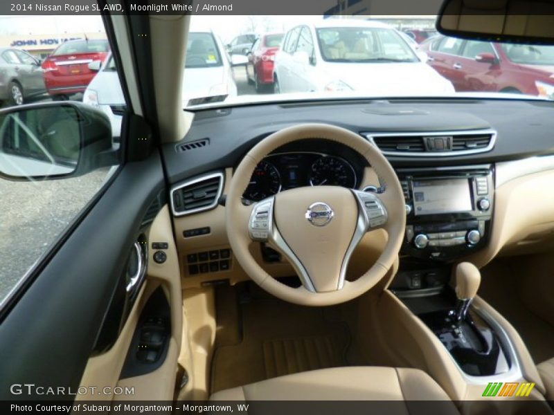 Moonlight White / Almond 2014 Nissan Rogue SL AWD