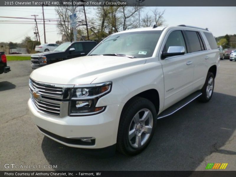 White Diamond Tricoat / Cocoa/Dune 2015 Chevrolet Tahoe LTZ 4WD