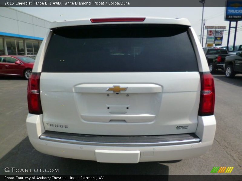White Diamond Tricoat / Cocoa/Dune 2015 Chevrolet Tahoe LTZ 4WD