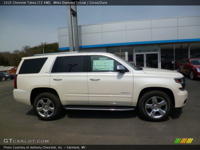 White Diamond Tricoat / Cocoa/Dune 2015 Chevrolet Tahoe LTZ 4WD