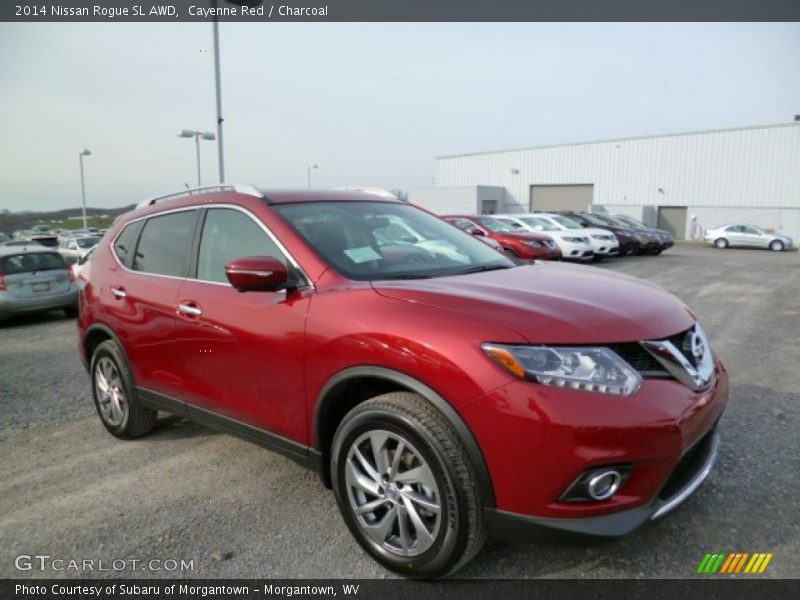 Cayenne Red / Charcoal 2014 Nissan Rogue SL AWD