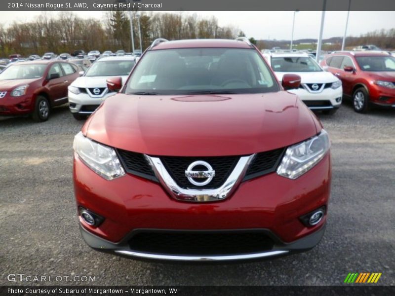 Cayenne Red / Charcoal 2014 Nissan Rogue SL AWD
