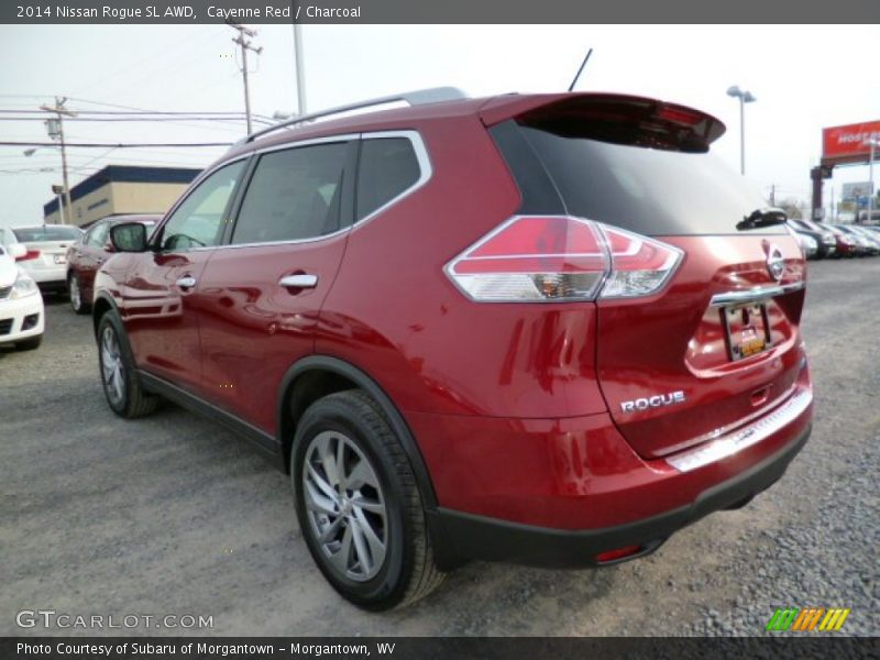 Cayenne Red / Charcoal 2014 Nissan Rogue SL AWD