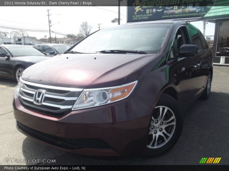 Dark Cherry Pearl / Beige 2011 Honda Odyssey EX