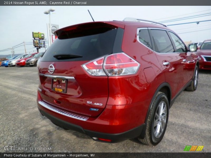Cayenne Red / Charcoal 2014 Nissan Rogue SL AWD