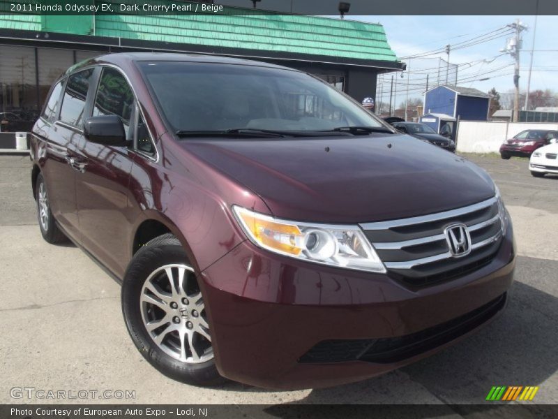 Dark Cherry Pearl / Beige 2011 Honda Odyssey EX