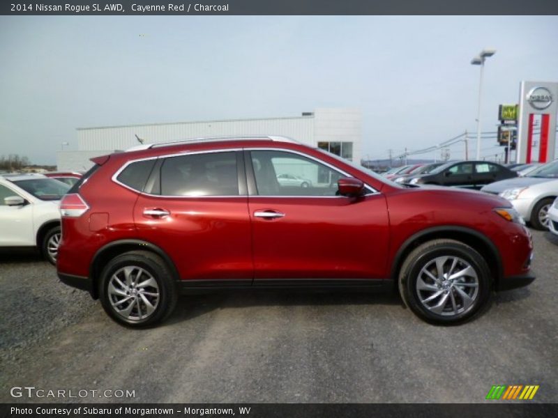 Cayenne Red / Charcoal 2014 Nissan Rogue SL AWD