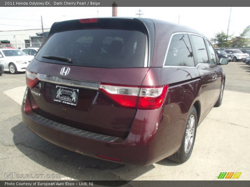 Dark Cherry Pearl / Beige 2011 Honda Odyssey EX